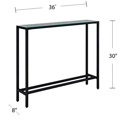 SEI FURNITURE Darrin Narrow console table, Black - color: Black