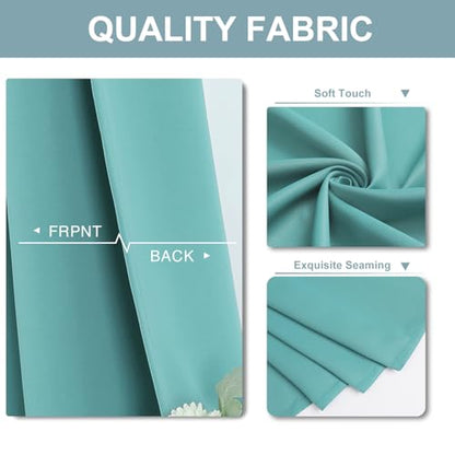 ChrisDowa Blackout Curtains for Bedroom and Living Room 40 Inches Long | 2 Panels Set, Thermal Insulated, Light Blocking, Room Darkening, Grommet, Window Treatment Drapes, Aqua, 29 x 40 Inch - color: Aqua, size: 29"W x 40"L (Pack of 2)