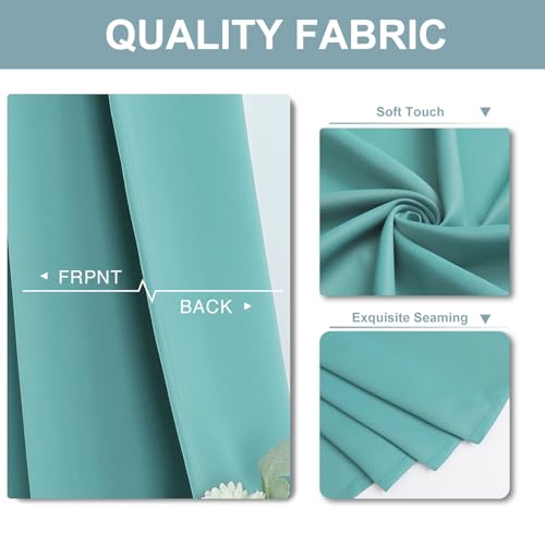 ChrisDowa Blackout Curtains for Bedroom and Living Room 50 Inches Long | 2 Panels Set, Thermal Insulated, Light Blocking, Room Darkening, Grommet, Window Treatment Drapes, Aqua, 29 x 50 Inch - color: Aqua, size: 29"W x 50"L (Pack of 2)