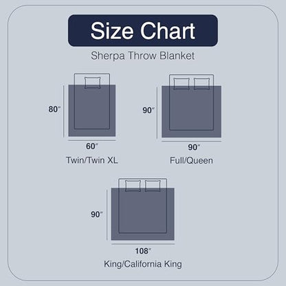 Casual Living Cal King Sherpa Blanket, Reversible Fleece, 108" x 90", Brown | Cozy Sherpa Reverse, Oversized Coverage, Guest & Master Bedroom Ready, Hypoallergenic, Washable, Year-Round Comfort - color: Brown, size: King 108 x 90-inch
