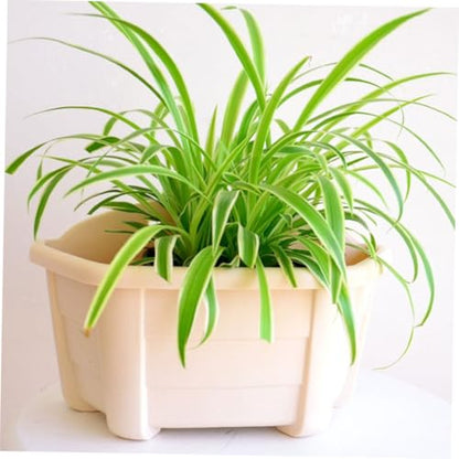 POPETPOP 2Pcs Modern Half Dome Hanging Planters for Use Durable Flower Pots Beige White Brick Red for Wall Balcony and Garden Decor