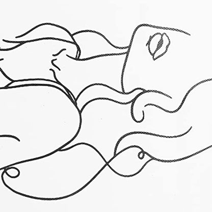 Hbaebdoo Minimalist Line Art Decorative Prints Set of 4 Aesthetic Drawing Poster Black/White Prints 8inch x 10inch Unframed