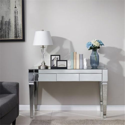 SEI FURNITURE Darien Mirrored Desk, Silver