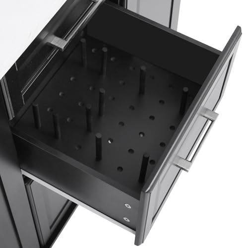 50.7" Kitchen Island with Storage Tilt Trash Can Cabinet and Pull Out Cabinet Organizer, Rolling Kitchen Island on 5 Wheels with Drop Leaf (Black/tt) - color: Black/Tt)