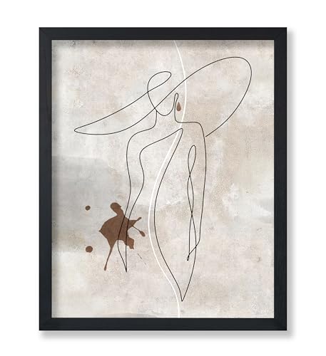 Poster Master Elegant Woman Poster - Continuous Line Print - Line & Drawing Art - Mid Century Modern & Chic Boho Art - Aesthetic - Living Room or Bedroom Decor - 8x10 UNFRAMED - color: Style-15, size: 8"L x 10"W
