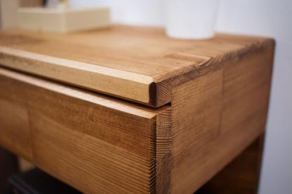 Floating Nightstand Side Accent or End Table with Storage Drawer, Wood Bedside Shelf, Handmade Floating Table (Cape Town) - color: Cape Town