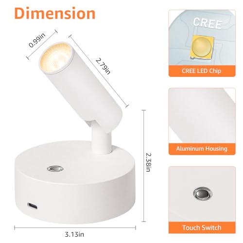 URTOM Wireless LED Spotlight Indoor with Remote Up Lights Indoor Dimmable Picture Light Battery Operated with Timer Rechargeable Spot Lights Accent Uplighting for Plant Wall Art, 1 Pack - size: 1 Pack