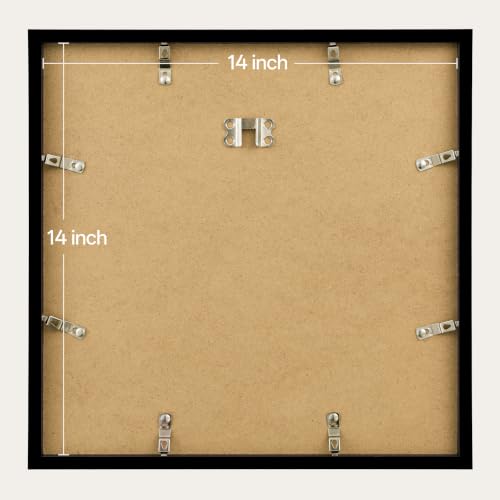 eletecpro 14x14 Picture Frame Set of 6, Display 10x10 with Mat | Lightweight & Sturdy, Easy to Create Gallery Wall, Acrylic Cover, No Acid Mat, Pre-installed Hardware, Ready to Hang - size: 14x14 for 10x10