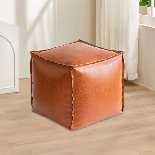 Storage Footstool Soft Seat Fillable Storage Foot Stools | Toy Chair Versatile Bedroom Comfortable Seating for Dorm Workplace Apartment