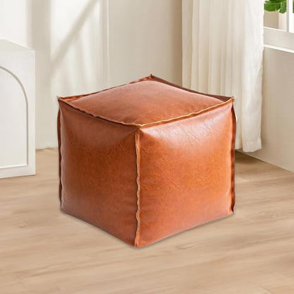 Storage Footstool Soft Seat Fillable Storage Foot Stools | Toy Chair Versatile Bedroom Comfortable Seating for Dorm Workplace Apartment