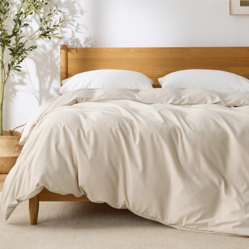 Bedsure Duvet Cover King Size, 1Pc Soft Double Brushed Bedding, Beige | For Kids & Adults, 104"x90", Only 1 Comforter Cover, No Pillow Shams, Hotel Luxury, Breathable, Lightweight, Zipper Closure - color: 03 - Beige, size: King (Only Duvet Cover)