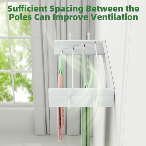 Foldable Wall Mounted Space-Saving Drying Rack, 23.5 In Rustproof Stainless Steel Laundry Hanger with 50 Lbs Heavy Duty Reinforced Rods for Wet Towels & Heavy Clothes, Fits Apartment Bathroom RV,White - size: 23.6'‘