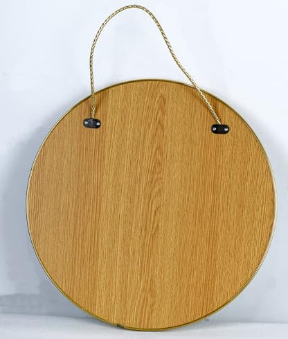 YCHMIR 11.8-inch Small Round Wall Mirror, Gold Bathroom Mirror - color: Gold