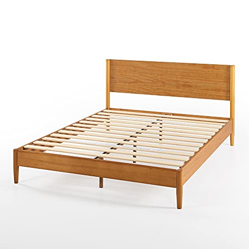 Zinus Allen Mid Century Wood Platform Bed Frame, Full - color: Natural, size: Full