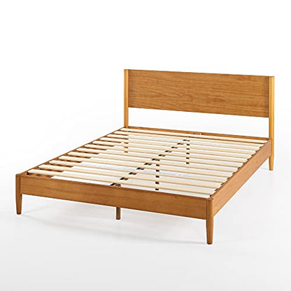 Zinus Allen Mid Century Wood Platform Bed Frame, Full - color: Natural, size: Full