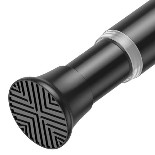 Curtain Rods for Windows 30-63Inch Black Tension Rod Adjustable Curtain Rod | no Drilling Spring Rod Tension Curtain Rods for Windows,Door - color: Black, size: 30" to 63"-1Pcs
