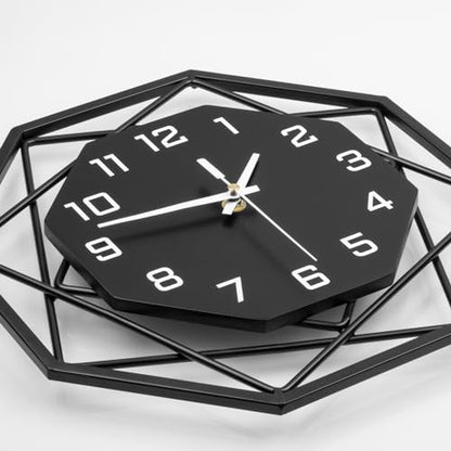 Large Wall Clock for Living Room Decor 16inch Silent Modern Clock | Analog Battery Operated Non Ticking Black Wood Home Decorative Clock Wall for Kitchen Bedroom Office Classroom Bathroom - size: 16 inch