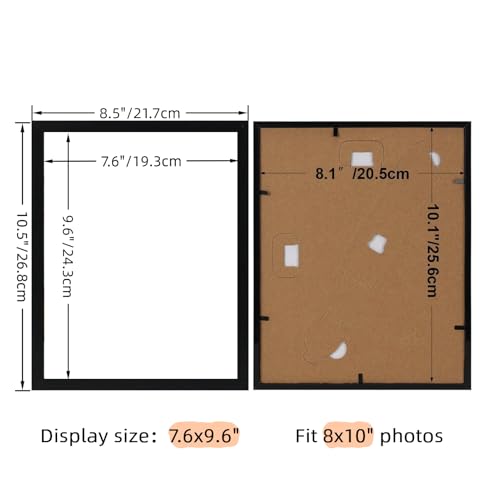 Giftgarden 8x10 Picture Frame Black Set of 16, Lightweight 8 by 10 Photo Frames Bulk for Gallery, Office, Living Room Wall Hanging and Tabletop Display - color: Black*16, size: 8x10