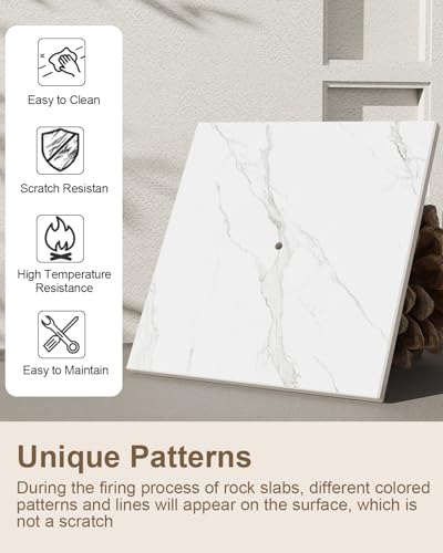Coat Rack Freestanding, Clothing Rail with 8 Hooks, White | Small Standing Coat Hanger Stand with Heavy Rock Slab Base, Modern Metal Coat Tree with 8 Hooks for Bedroom, Office, Hallway - color: White