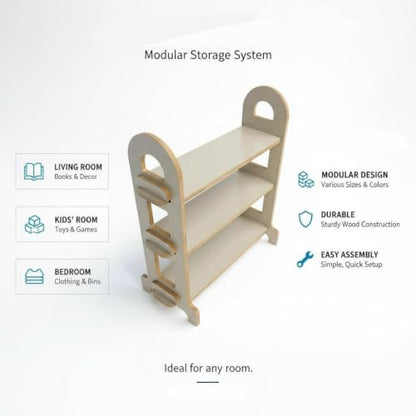 3 Tier Wooden Spice Rack | Solid Wood Kitchen Organizer | Countertop or Pantry | See Every Jar | No Assembly Required