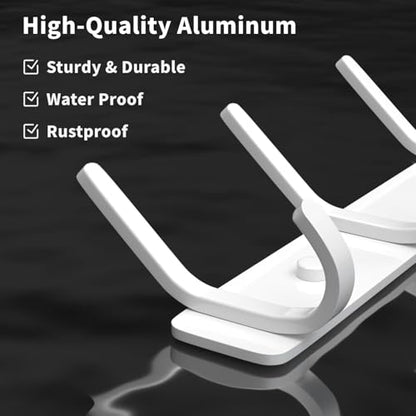 Coat Rack Wall Mount Hooks - 15 Inch White Metal 6-Hook Rack(2 Pack) | Modern Kids Room, Entryway & Bathroom Hanger for Towels, Coats, Purses, Bags - color: White, size: 2 Pack