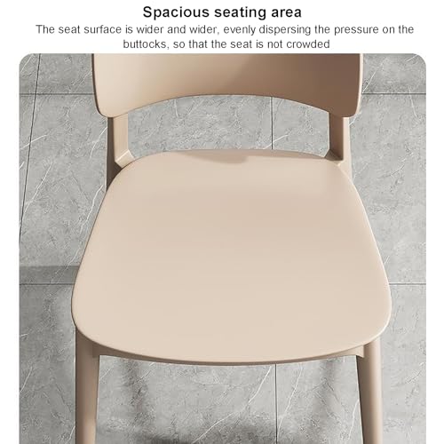 Set of 4/5/6 Plastic Dining Chair, Stackable Kitchen Chairs Modern Armless Side Chairs for Indoor Outdoor Living Room Restaurant, Space-Saving, No Assembly (5 Pack(15x17x31inch), White)