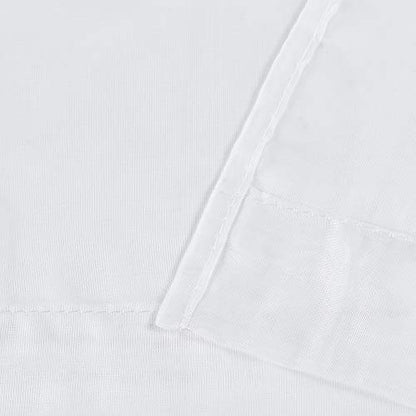 White Sheer Voile Rod Pocket Curtain Panels for Bedroom, Kitchen and Small Windows (52 x 54 inches Long, Set of 2) - color: White, size: 52"W x 54"L (Pack of 2)