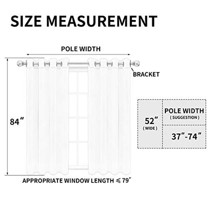 Easy-Going Blackout Curtains for Bedroom, Solid Thermal Insulated Grommet and Noise Reduction Window Drapes, Room Darkening Curtains for Living Room, 2 Panels (52x84 in,Gray) | Washable Grommet Top Window Drapes for Bedroom and Living Room, Noise Reductio
