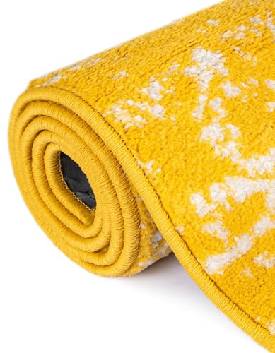 Rugs.com - Arlington Rug – 2' x 3' 1 Yellow Coastal Rug – Ideal for Entryways, Kitchens, and Bathrooms - color: Yellow, size: 2' x 3' (Rectangular)