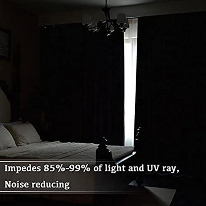 Turquoize Pure White Blackout Window Drapes Room Darkening Themal Insulated Grommet/Eyelet Top Nursery/Living Room Curtains for Bedroom/Living Room Each Panel 42 in x 54 in (W x L) (Set of 2 Panels) - color: Pure White, size: 42"W x 54"L (Pack of 2)