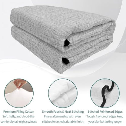 Modern Minimalist Gray Queen Quilt Bedding Set,Summer Quilt Lightweight Quilted Coverlet with 2 Pillow Shams, Country Linen Style 3-Piece Bedspread Quilt Set for All Season - size: Queen
