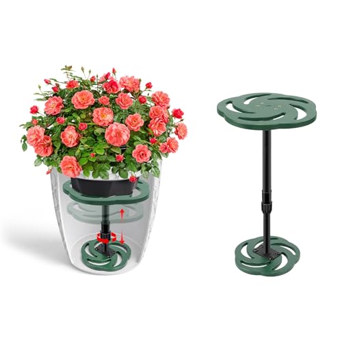 Axcoix Plant Risers for Inside Pots, 7.5-12" Rise Plastic Planter Inserts | Adjustable Height Planter Inserts for Large Pots, Pot Fillers for Tall Square Round Taper Planters (6" 8" 10" Base or Top) - size: Short Lift: 7.5-12" Rise - 1Pack