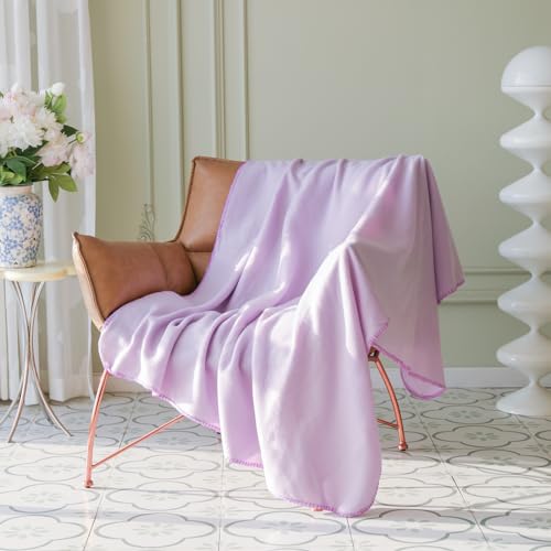 CAI TENG Fleece Throw Blankets Blanket for Couch Bed 50x60 Kids Blanket 6 Pack Warm Fleece Fabric Soft Cozy Travel Blankets & Throws Lightweight Small Wedding Gifts Yard Light Purple - color: Light Purple