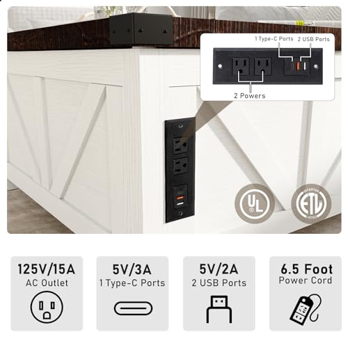jimeimen Farmhouse Lift Top Coffee Table with Storage, Wood Square Center Table with Charging Station&USB Port, Living Room Table w/Large Hidden Space, for Living Room, Bedroom, Home Office, White - color: White