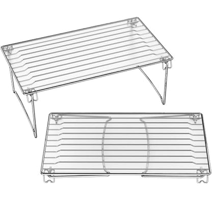 Deco Brothers Stackable Cabinet Shelf Organizer, 2 Pack, Chrome - color: Chrome