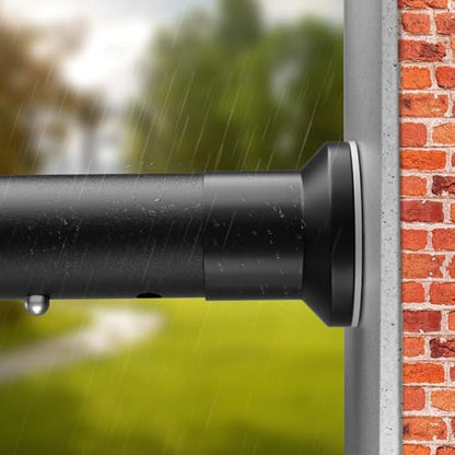 Heavy Duty Tension Curtain Rod No Drilling, 43-102 Inch Adjustable | 1.26" Diameter Pole with Strong Spring Loaded, Non Slip, Renter Friendly, Shower Rods for Bathroom/Windows/Closet,Matte Black - color: Matte Black, size: 43-102 Inches
