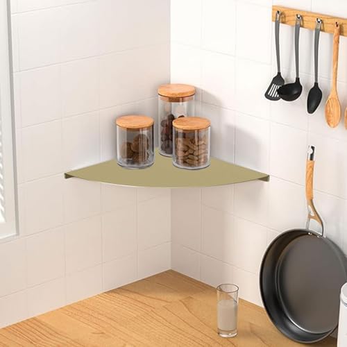 Corner Shelf 304 Stainless Steel Bathroom Shower Shelf Waterproof Wall Mounted Heavy Duty Shower Corner Shelves for Bathroom and Bedroom(Gold, 1 PC) - size: 1PC