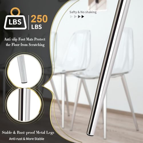 Baysitone Clear Dining Chairs Set of 10, Modern Kitchen Chairs with Transparent Seat, Acrylic Accent Side Chairs with Metal Legs for Dining Room, Kitchen, Living Room with Silver - color: Silver, size: Set of 10