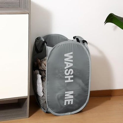 Pack of 2 Pop Up Laundry Hamper, Collapsible Laundry Baskets Dirty Clothes Hampers, Sapce Saving for Apartments, Bedroom, Laundry Room, Gray - color: Grey - 2Pack
