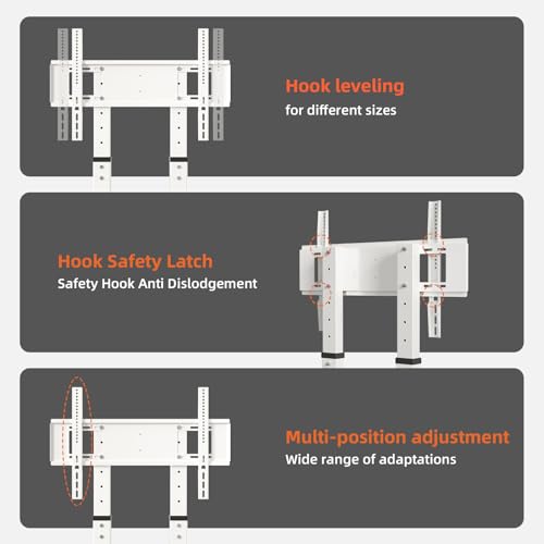 Mobile TV Stand Rolling TV Cart with Wheels for Most 32-86 Inch TV | TV Stand with Double Wooden Shelf, Height Adjustable Heavy-Duty Holds up to 180lbs,Max VESA 600 * 450mm - color: White