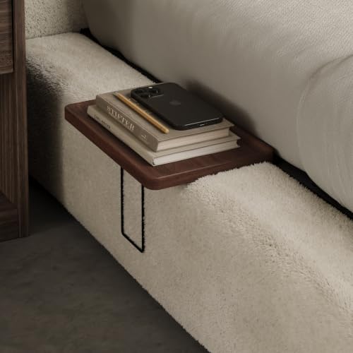 VMU King Size Upholstered Platform Bed Frame with Headboard for Bedroom | Modern Soft Cloud Platform Bed with 5.1" Extra-Wide Edge and Adjust 2 Bedside Table, Low Profile, No Box Spring Needed - size: King (U.S. Standard)