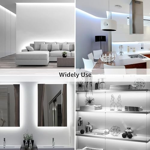 Lepro LED Strip Light, 32.8Ft Dimmable Vanity Lights, 6000K Super Bright LED Tape Lights, 600 LEDs SMD 2835, Strong 3M Adhesive, Suitable for Home, Kitchen, Under Cabinet, Bedroom, Daylight White - size: 32.8 ft