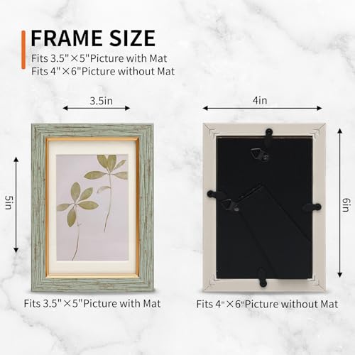 Fixwal 4x6 Picture Frame Set of 5 with Tempered Glass, Multicolor | Premium PS Product, Farmhouse-Style, Durability And Longevity, Wall or Tabletop Decor - color: A-Multicolor, size: 4x6