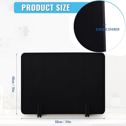 Desk Privacy Panel Set, Desk Partition Cubicle Wall Freestanding Noise-Reduction Panels Room Divider, Soundproof Partition with Support Feet for Office or Home Use (Black, 40 * 60 cm) - color: Black