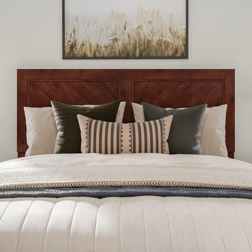 AFI, Canyon Queen Solid Wood Rustic Farmhouse Headboard, Walnut - color: Walnut, size: Queen (U.S. Standard)