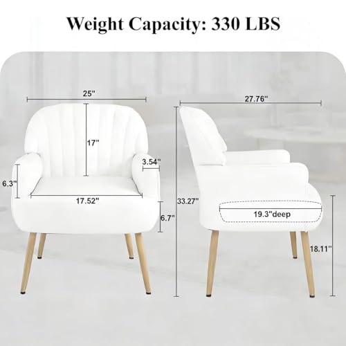 Velvet Accent Chair with Armrest, Modern Curved Back Barrel Chair, Soft Cushion Single Sofa for Living Room Bedroom Office Cafe Beige - color: Beige