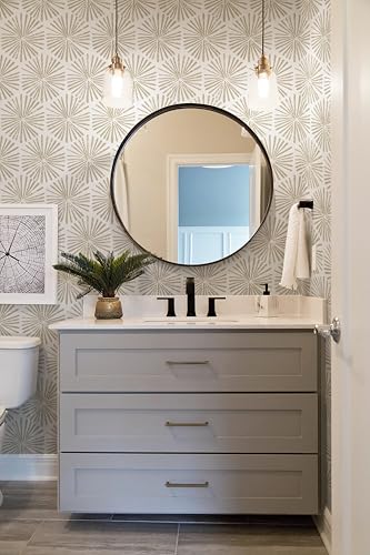 Safiyya Peel and Stick Wallpaper Modern Boho Contact Paper 196"x17.3" Beige Peel and Stick Wall Paper Removable Wallpaper for Bedroom Covering Vinyl Rolls - color: Beige, size: 17.3" x 196"