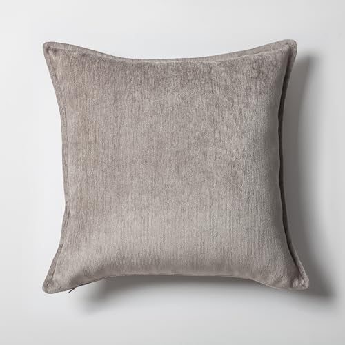 Woven Jacquard Throw Pillow Cover, Pack of 1 Textured Velved Decorative Cushion Covers for Sofas, Couches, Home Décor, Fade Resistant Pillow for Sofa & Couch, Eliza, Taupe, 20x20 Inch - color: Taupe, size: 20" x 20" (Pack of 1)