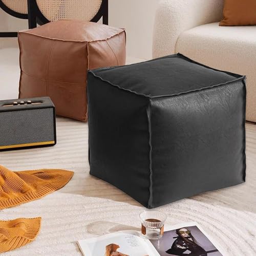 Sturdy Foot Stall - Ottoman Bench | 40cm, Stool with Lid Seating, Sofa Bench with Thick Padding, Ottoman Stall, Feet Stools or Bedroom Dorm Office Home Living - color: Black