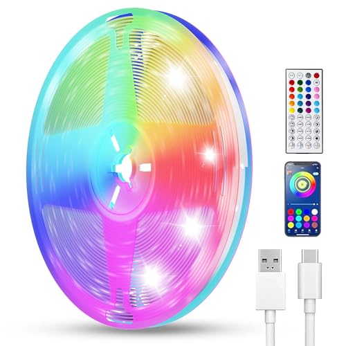 Smart LED Strip Lights 50FT for Bedroom App Control Lighting Bedroom Rome Decor with Remote, RGB Music Sync Color Changing LED Lights for Party,Game Room - size: 50 ft